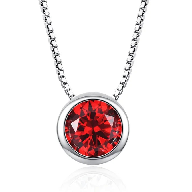 925 Sterling Silver CZ Pendant Necklace for Women