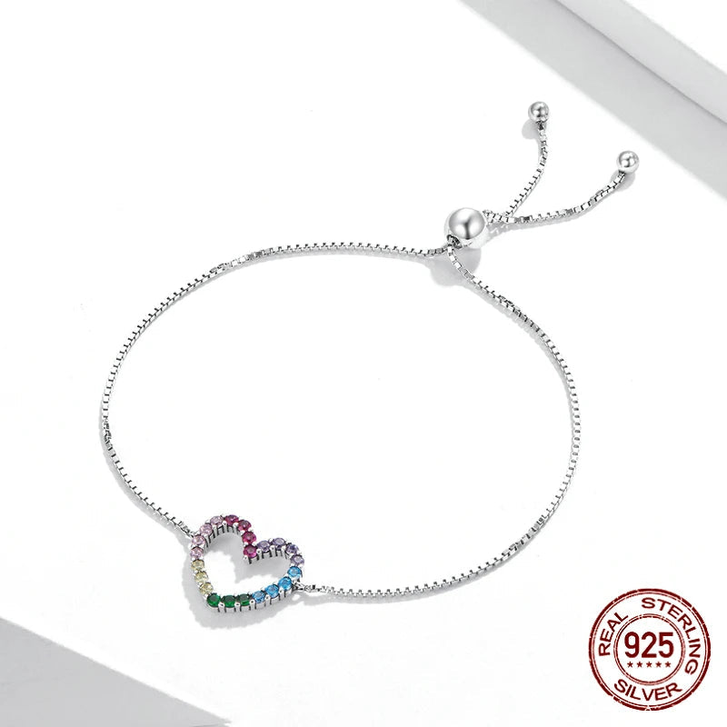 Rainbow Colorful Heart Jewelry Set