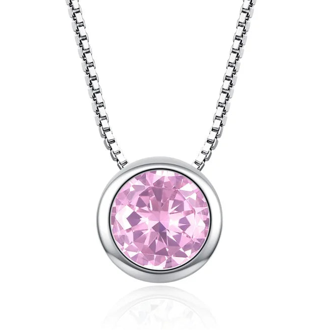 925 Sterling Silver CZ Pendant Necklace for Women