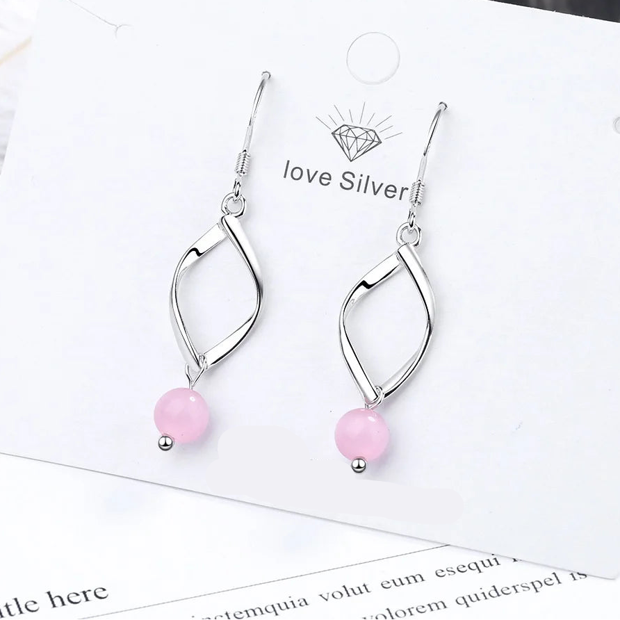 925 Sterling Silver Leaf Dangle Earrings for Women