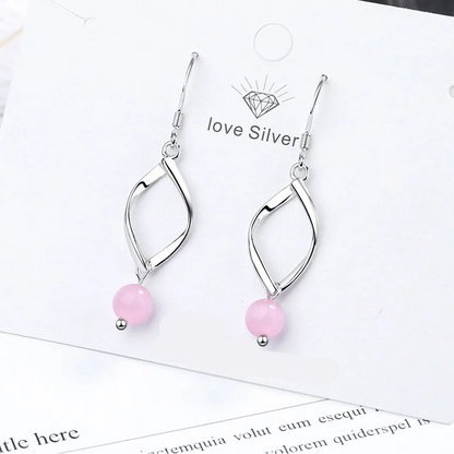 925 Sterling Silver Leaf Dangle Earrings for Women