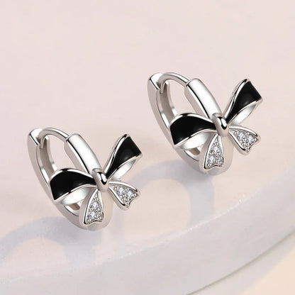 925 Sterling Silver Charm Hoop Earrings