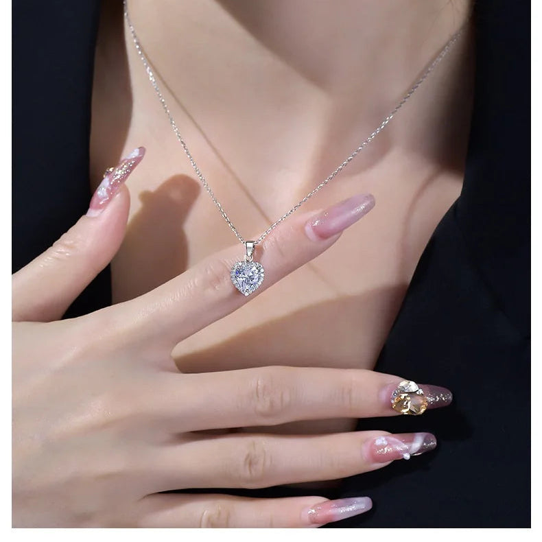 925 Silver Love Heart Jewelry Set