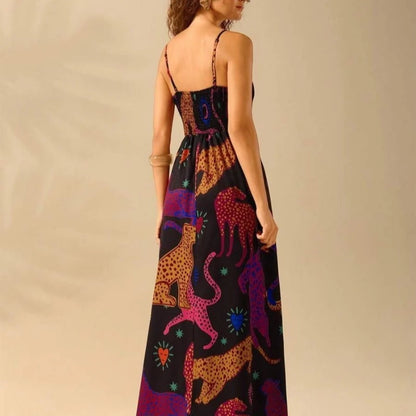 Bohemian Ruffle Sleeveless Mini Dress