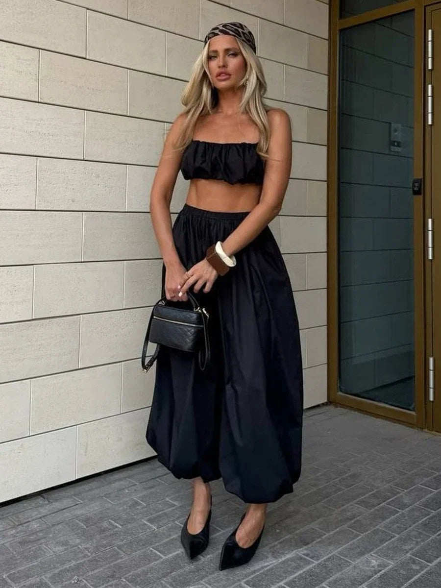 CLO002PT
Fashion Woman Clothes 2025 Autumn Wide Leg Pants Ladies Loose Solid Cotton Pants - Klixstore