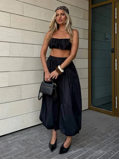 CLO002PT
Fashion Woman Clothes 2025 Autumn Wide Leg Pants Ladies Loose Solid Cotton Pants - Klixstore