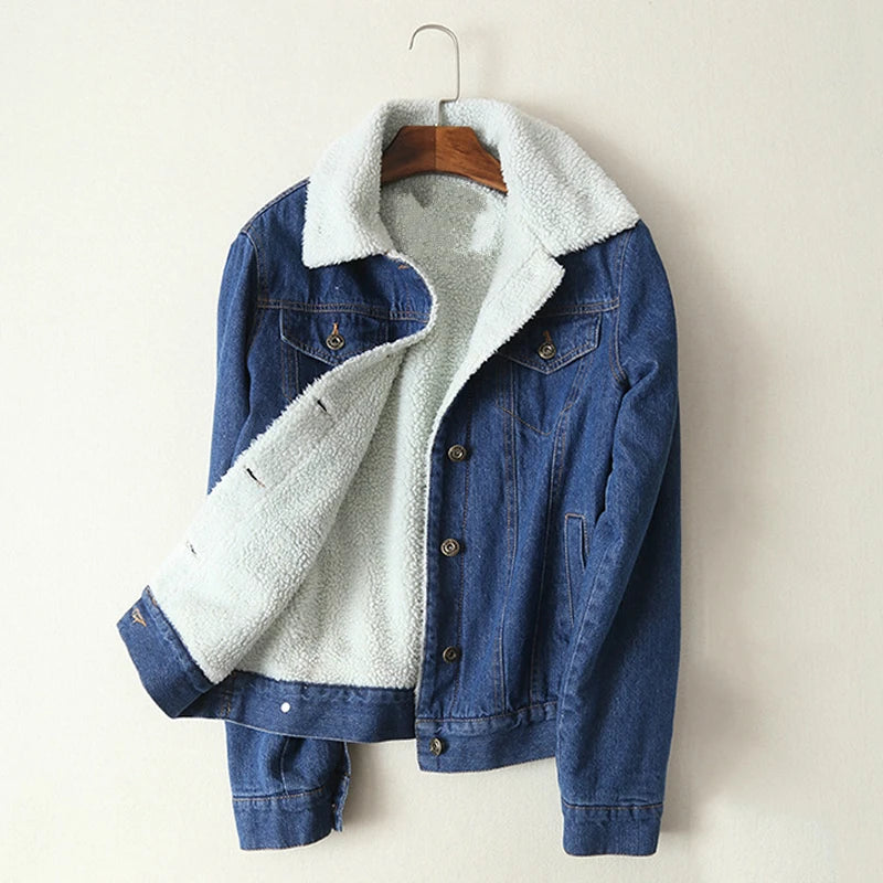 Women’s Denim Lambswool Jacket 2025