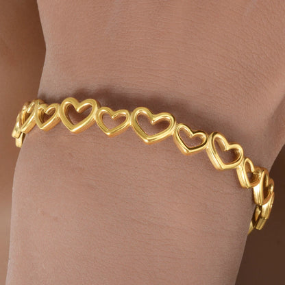 Heart Shaped Cuff Bracelet