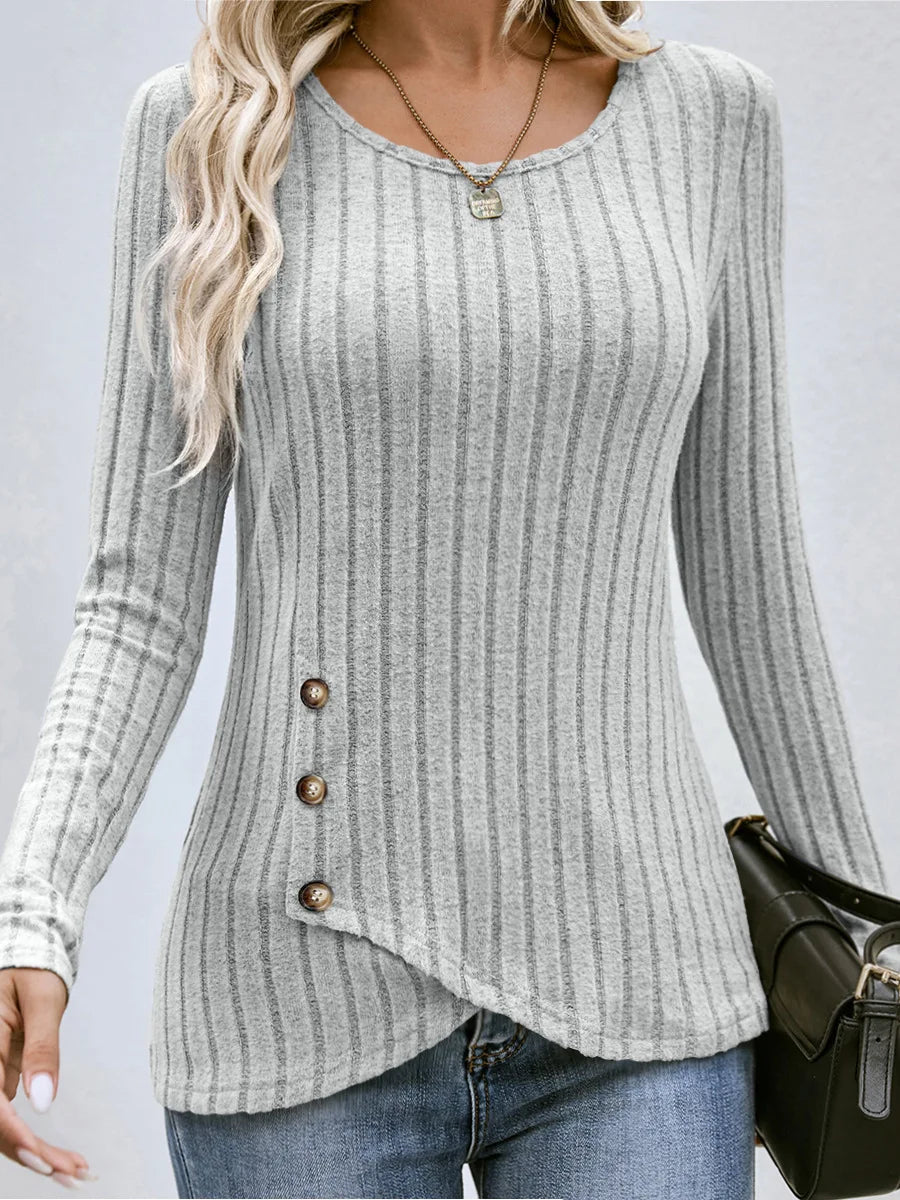 Waist Cinched Long Sleeve Top