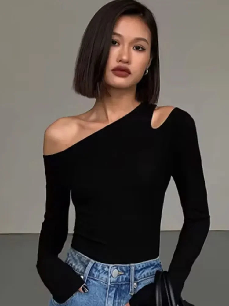 Off-Shoulder Slim Fit Crop Top for Women