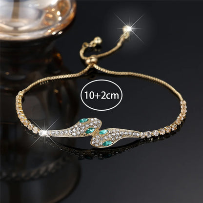 Zircon Snake Charm Bracelet