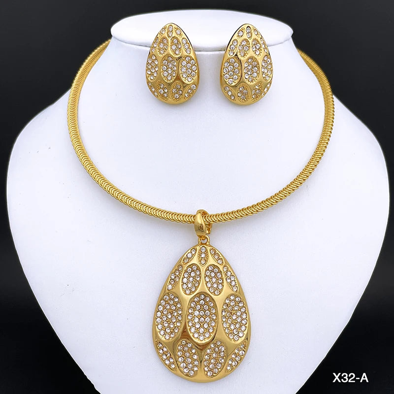 Dubai Wedding Necklace & Earrings Set