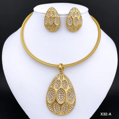 Dubai Wedding Necklace & Earrings Set