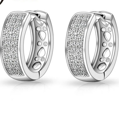 925 Sterling Silver Elegant Hoop Earrings for Women