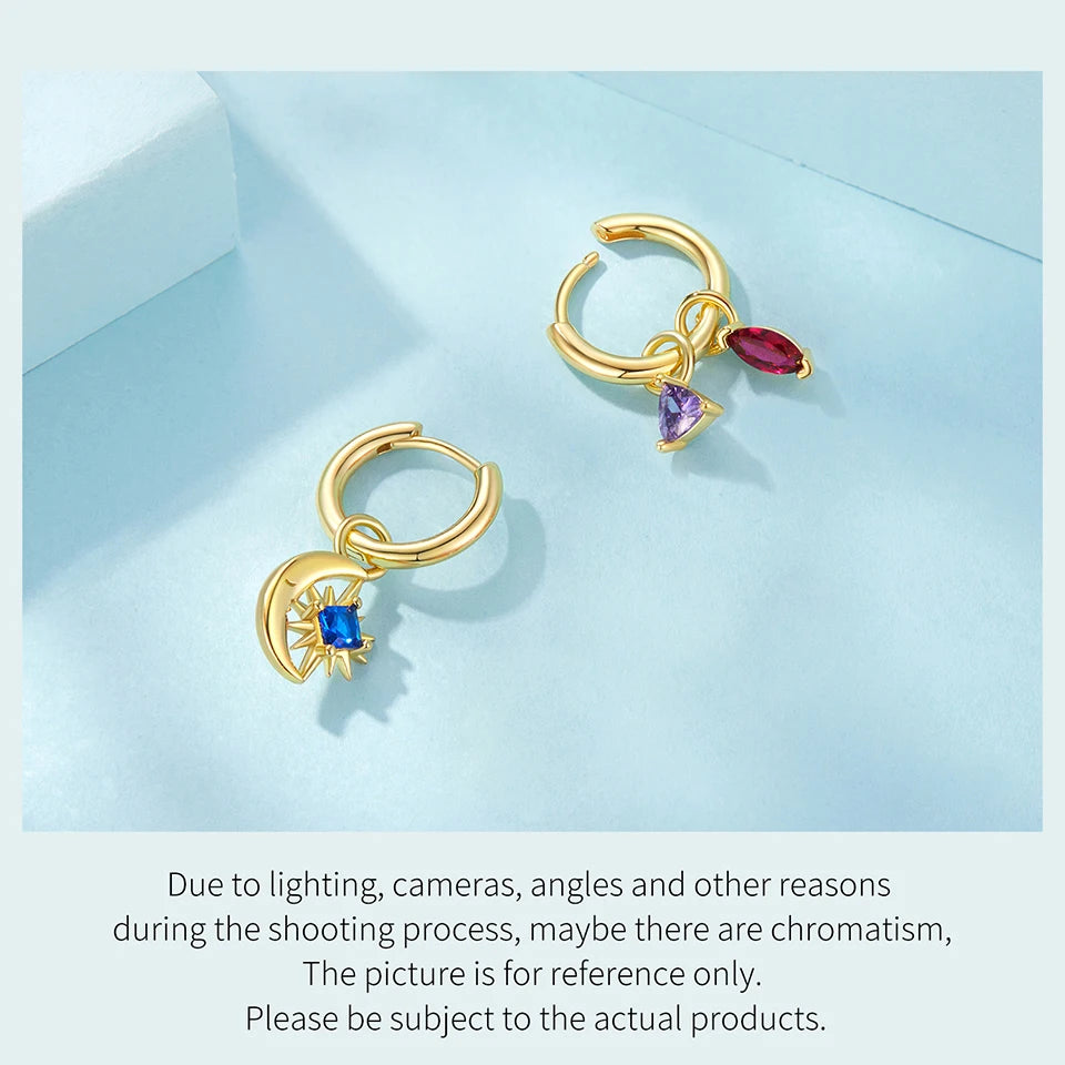 JEW001ER  Mix and Match Earring Pack with Cubic Zirconia Star Boho Charms - Klixstore