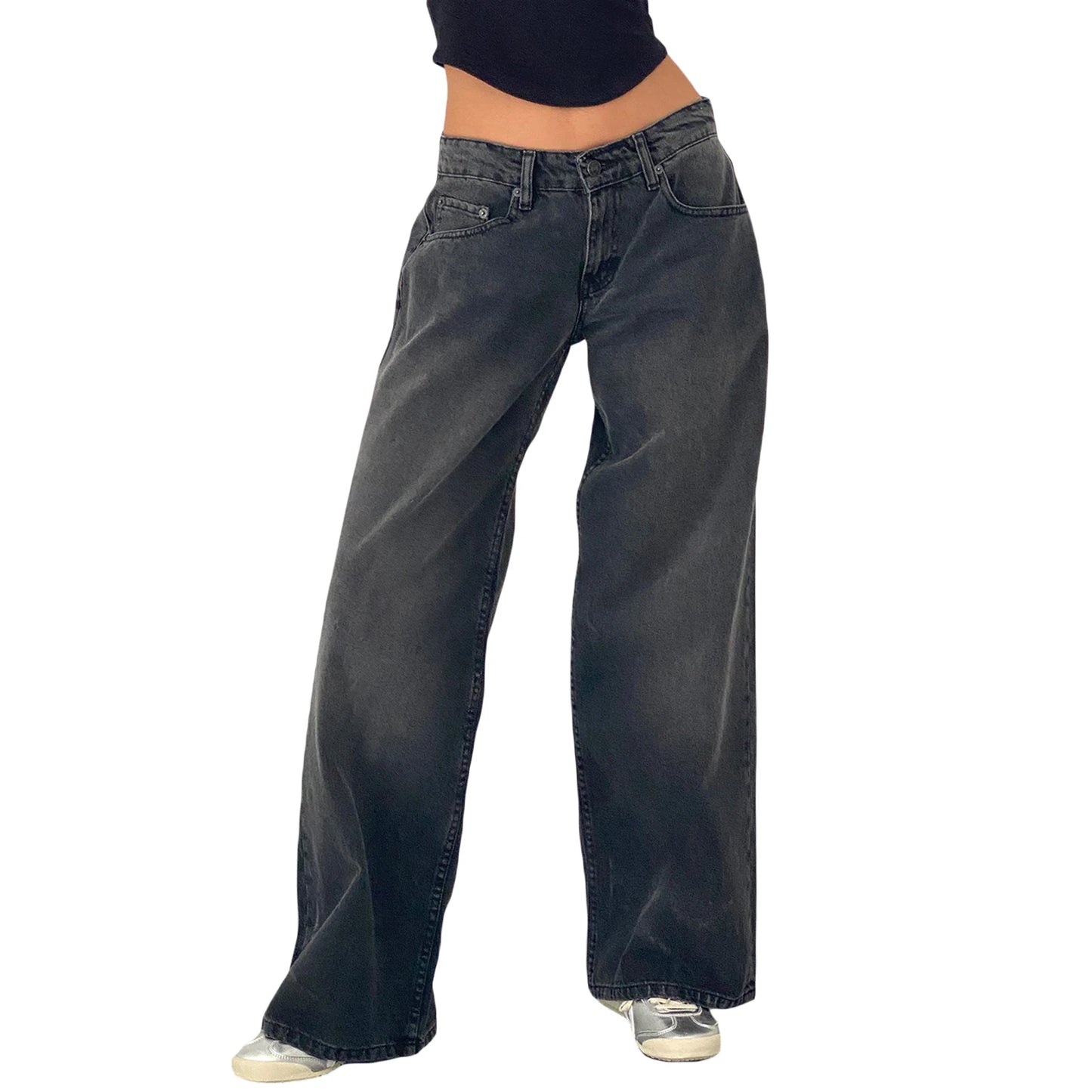 Women’s Loose Wide Leg Cargo Denim Pants 2025