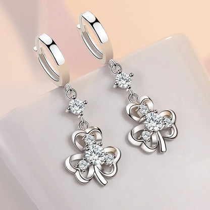 925 Sterling Silver Charm Hoop Earrings