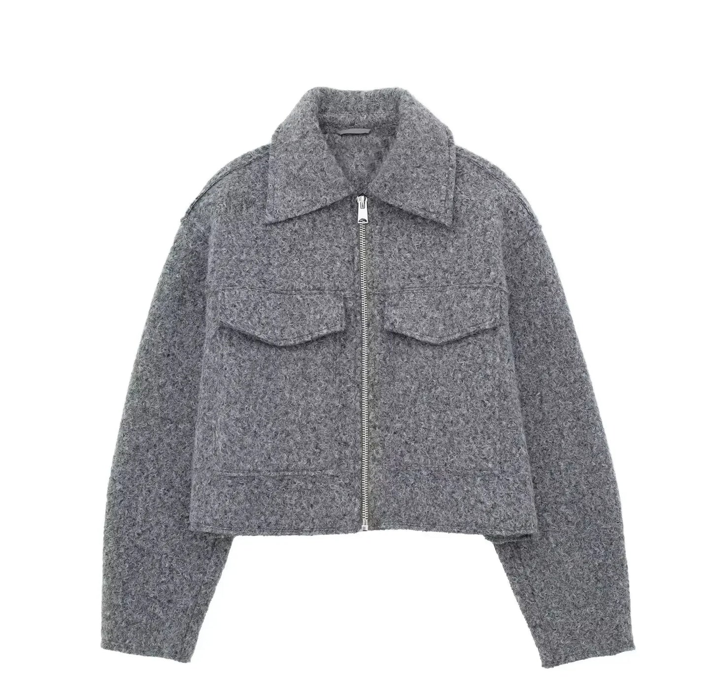 Winter Tweed Fleece Jacket for Women