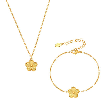 Flower Pendant Jewelry Set for Women