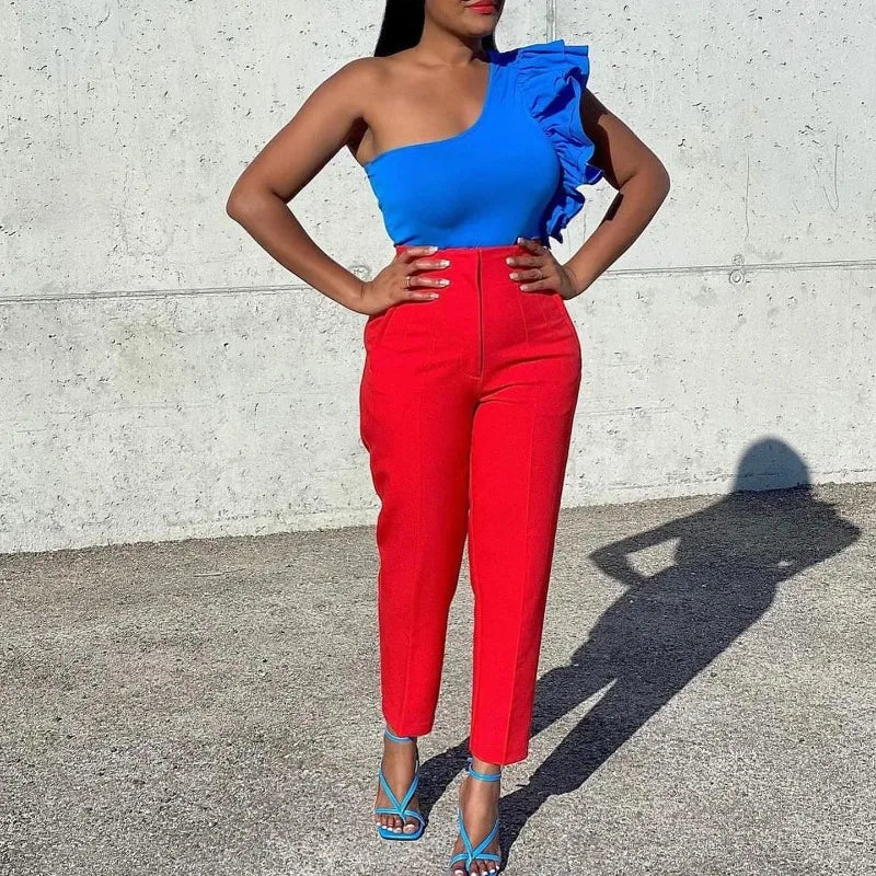 High Waist Slim Office Pencil Pants for Women