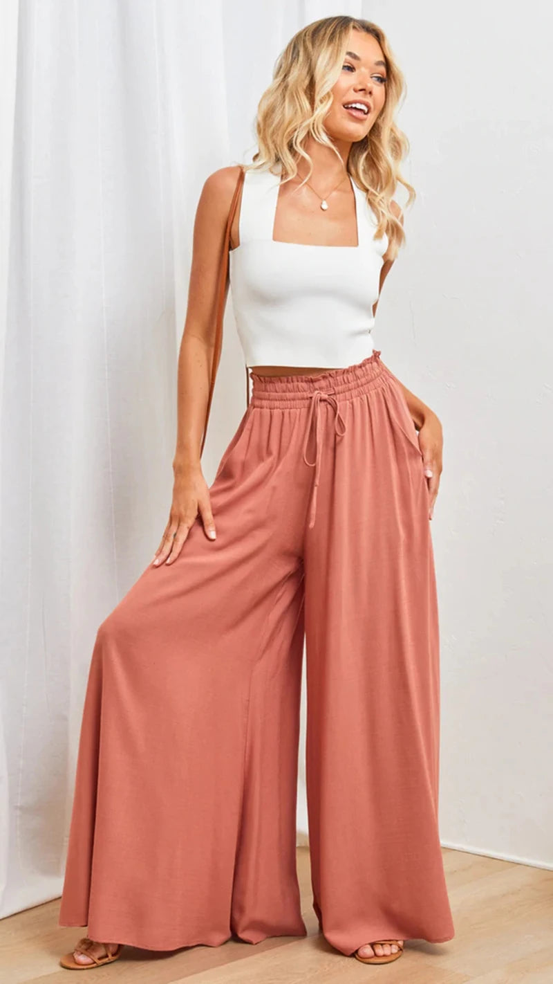 Casual Wide-Leg Loose Trousers for Women