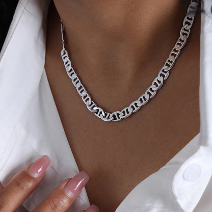 18k Gold Chunky Chain Necklace for Women