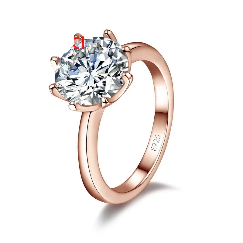 925 Sterling Silver Cubic Zirconia Engagement Ring