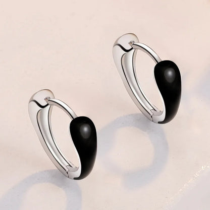 925 Sterling Silver Original Charm Double Hoop Earrings