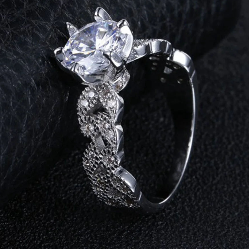 925 Sterling Silver Luxury Zircon Ring for Women