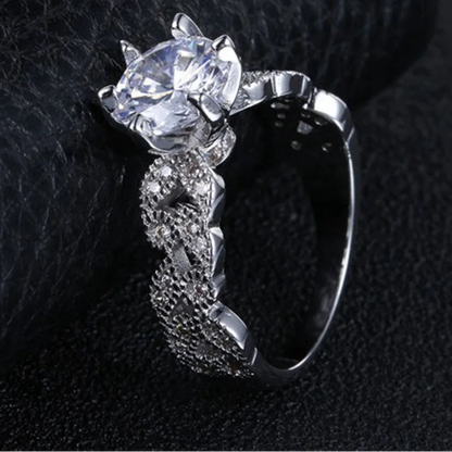 925 Sterling Silver Luxury Zircon Ring for Women