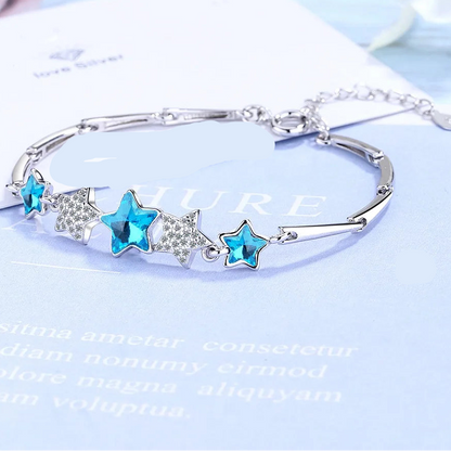 925 Silver Star Pendant Fashion Bracelet