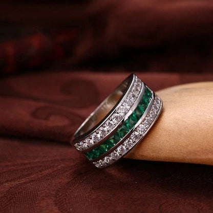 Elegant Cubic Zirconia 925 Sterling Silver Engagement Ring for Women