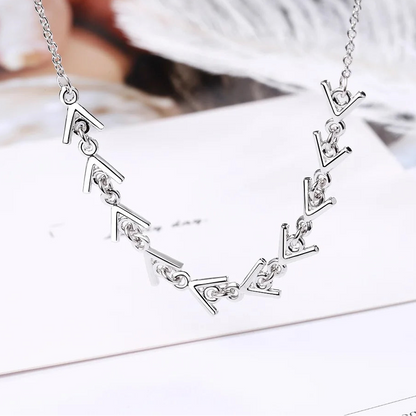 925 Sterling Silver Triangle Pendant Necklace for Women