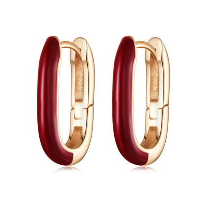 JEW020ER        925 Sterling Silver Angela Red Double Heart Stud Earrings Bowknot Cross Earrings for Women - Klixstore