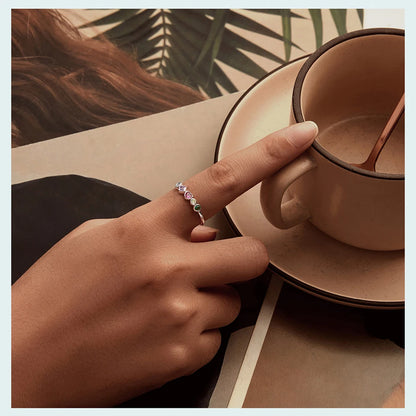 JEW003R 925 Sterling Silver Star CZ Engagement Ring for Women - Klixstore