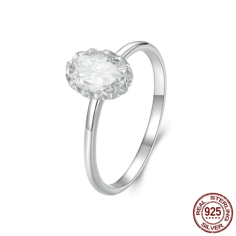 JEW026R   Moissanite Engagement Ring, Women's Solitaire Moissanite - Klixstore