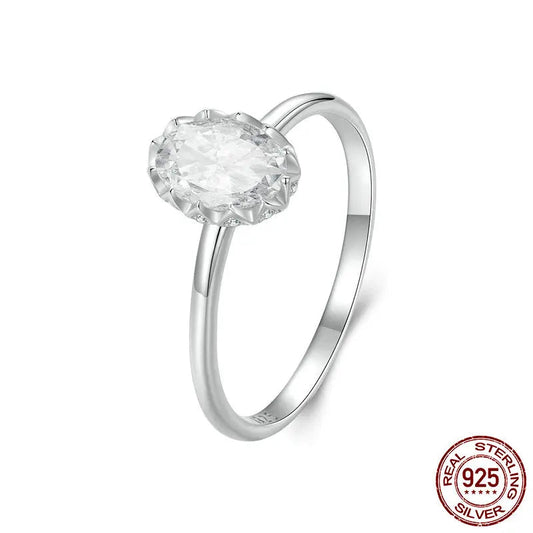 JEW026R   Moissanite Engagement Ring, Women's Solitaire Moissanite - Klixstore