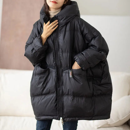 White Duck Down Jacket Casual Loose