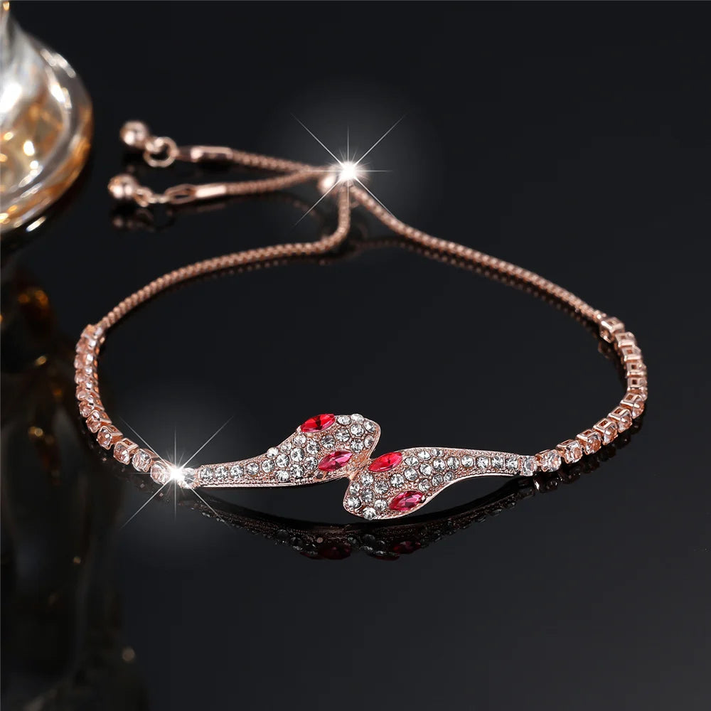 Zircon Snake Charm Bracelet