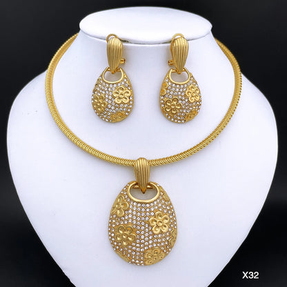 Dubai Wedding Necklace & Earrings Set
