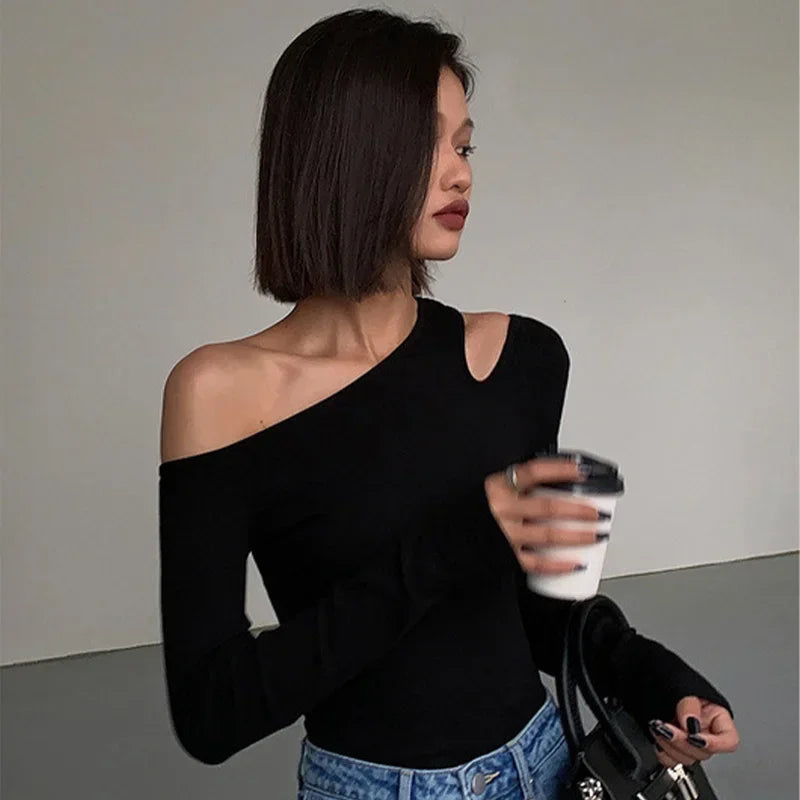 Off-Shoulder Slim Fit Crop Top for Women