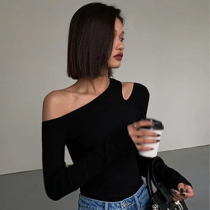 Off-Shoulder Slim Fit Crop Top for Women