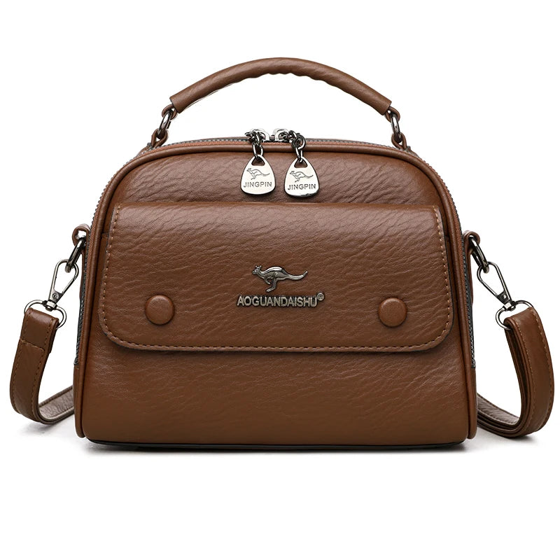 Luxury Designer Checkered Crossbody Shoulder Bag