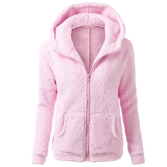 Women’s Warm Fleece Zip-Up Hoodie Coat