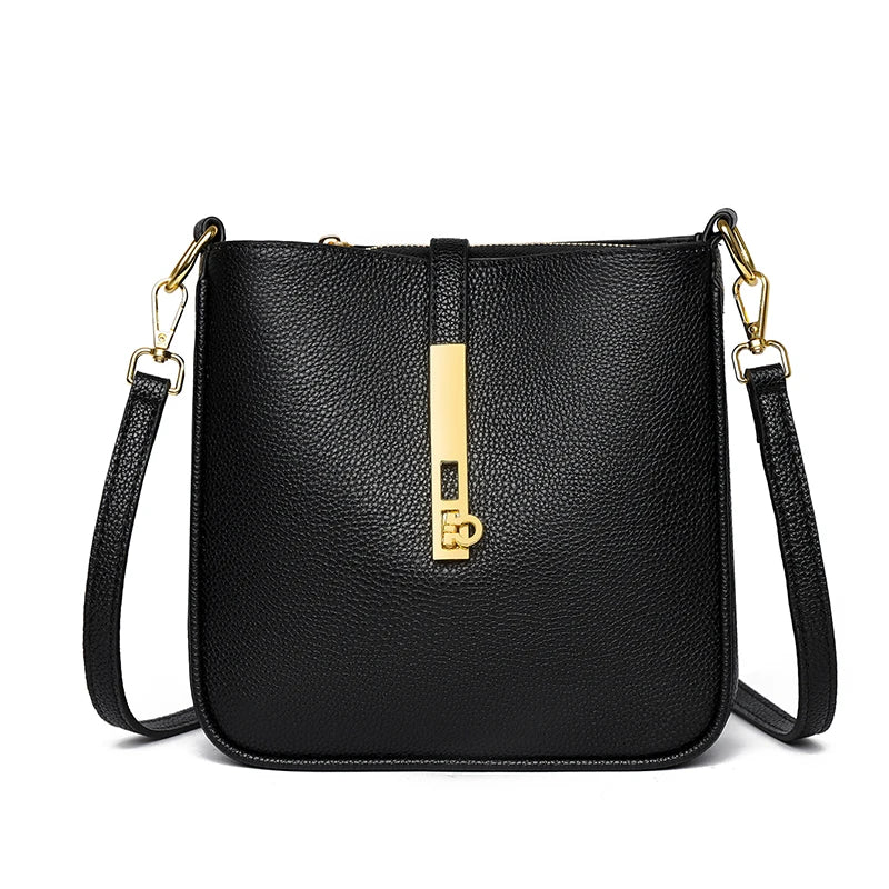 Women's 100% Cowhide Leather Shoulder Tote Bag