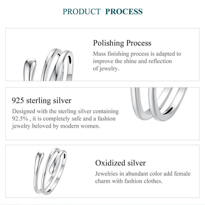 JEW032R       
Solid 925 Sterling Silver Twist Eternity Band, Teardrop Chunky - Klixstore