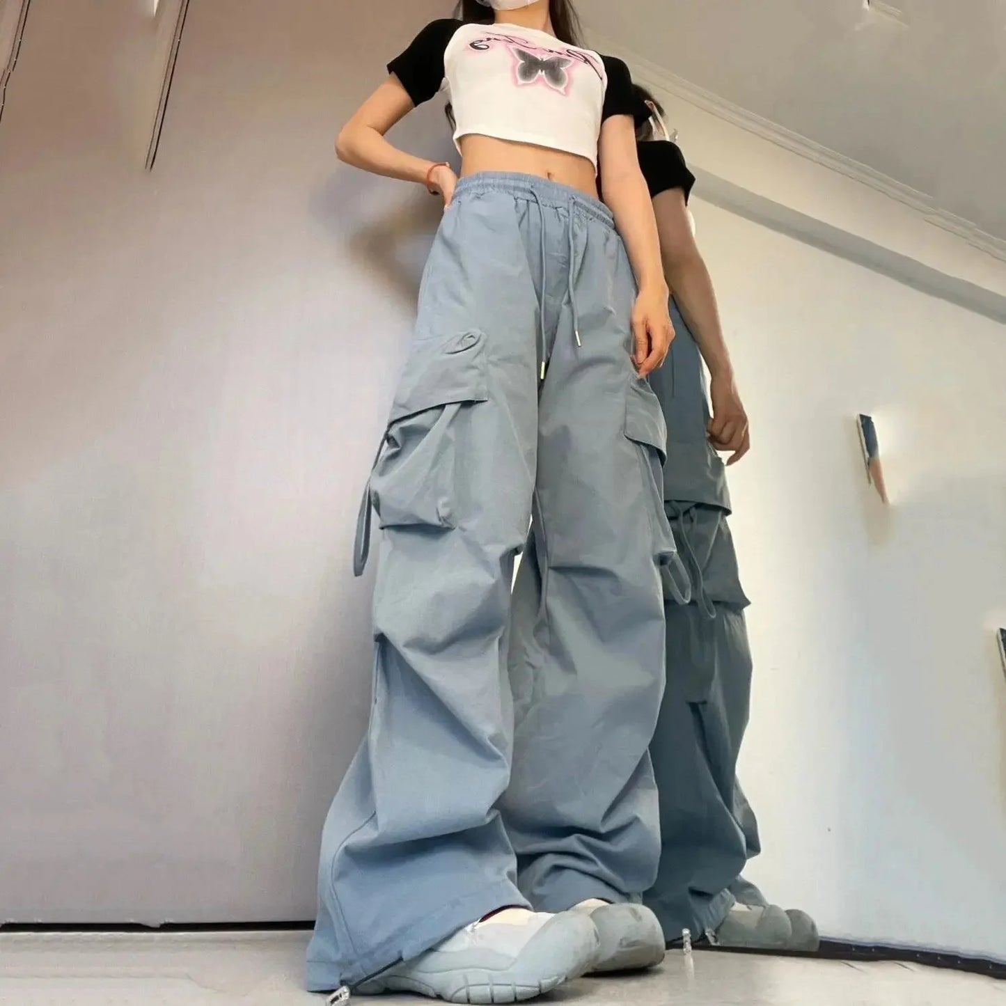 High-Waisted Straight-Leg Pants