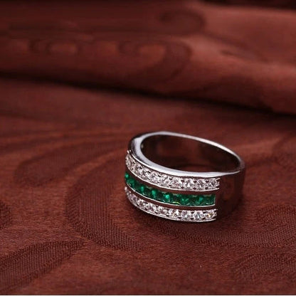 Elegant Cubic Zirconia 925 Sterling Silver Engagement Ring for Women