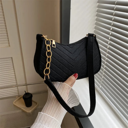 Women's Mini Felt Crescent Bag