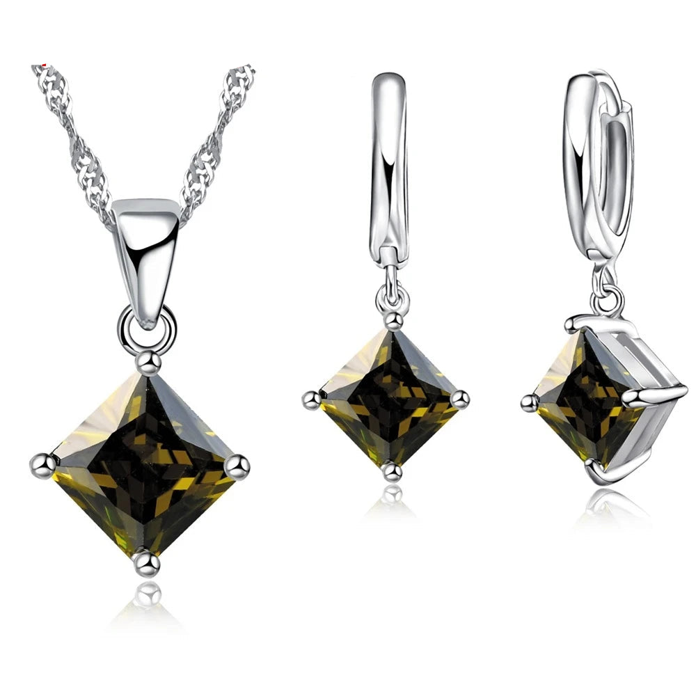 Classic Square Cubic Zirconia Sets